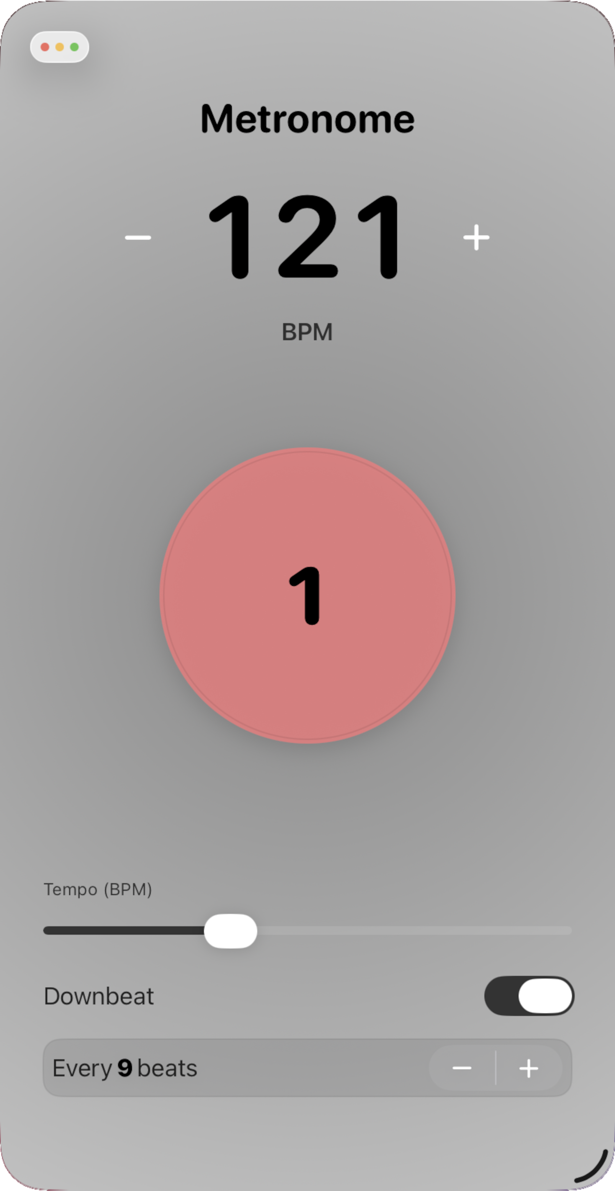 TikTak Metronome screenshot 1